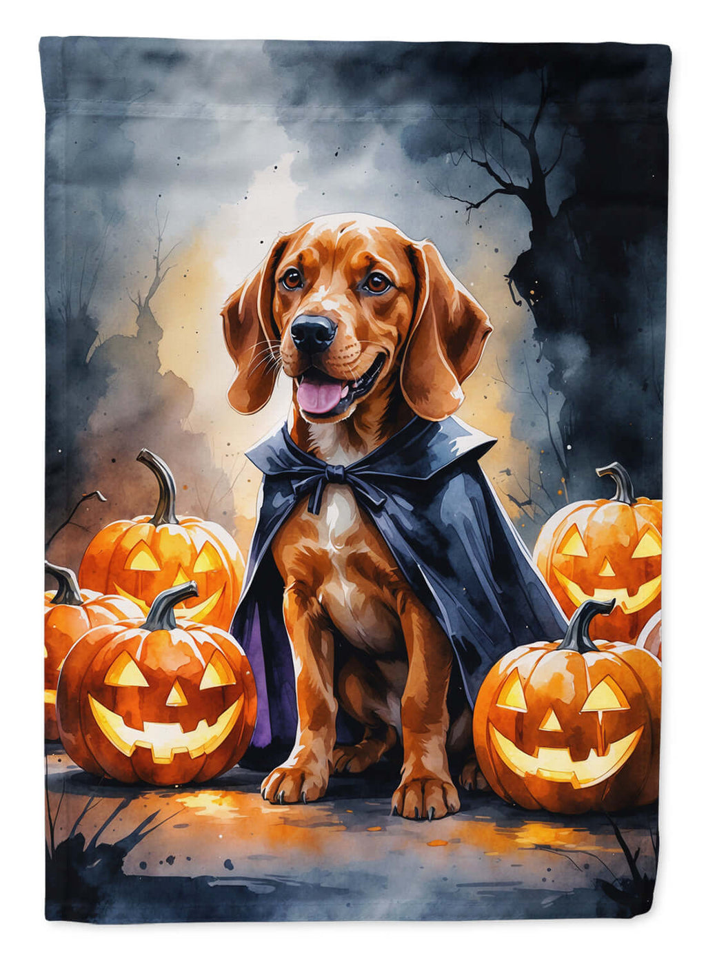 Vizsla Puppy Halloween Garden Flag Mailbox Decorative Yard Banner Outside Patio Artwork for Flower Beds, Garden Size, Multicolor