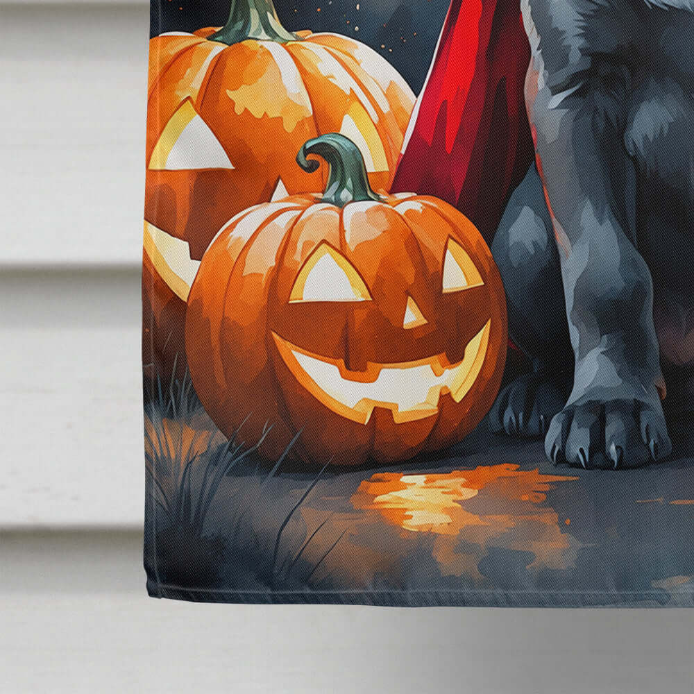Weimaraner Puppy Halloween House Flag 28x40 Porch Sleeve Pole Decorative Outside Yard Banner Artwork Wall Hanging, Polyester