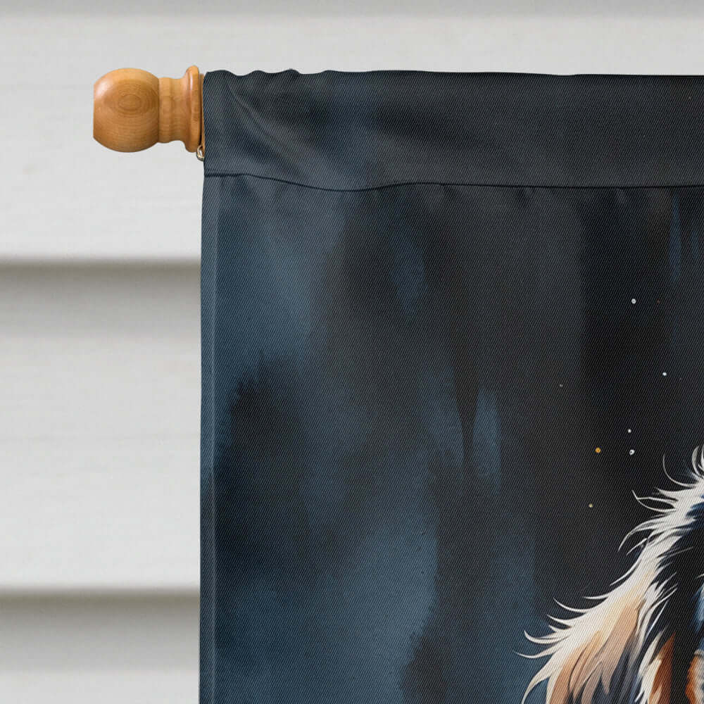 Welsh Springer Spaniel Puppy Halloween House Flag 28x40 Porch Sleeve Pole Decorative Outside Yard Banner Artwork Wall Hanging, Polyester