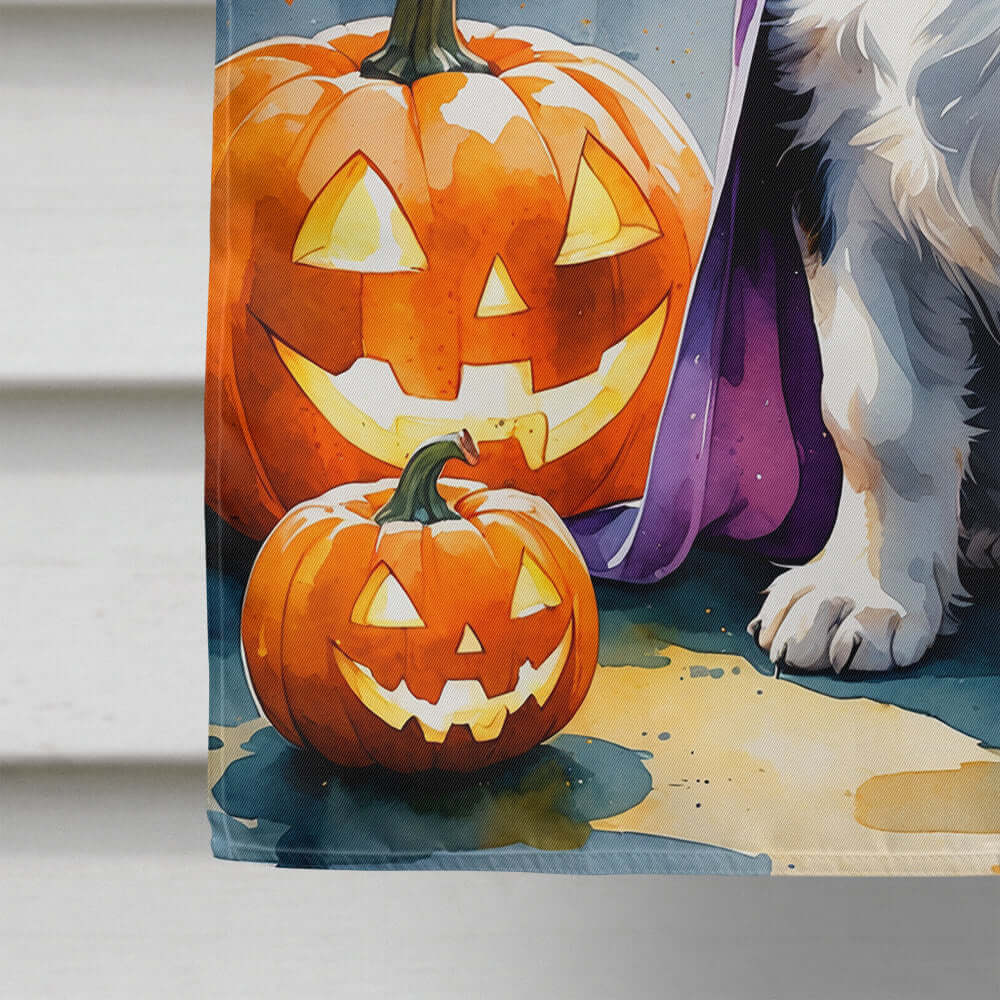 Welsh Springer Spaniel Puppy Halloween House Flag 28x40 Porch Sleeve Pole Decorative Outside Yard Banner Artwork Wall Hanging, Polyester
