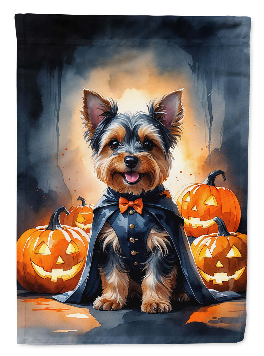 Yorkshire Terrier Yorkie Puppy Halloween Garden Flag Mailbox Decorative Yard Banner Outside Patio Artwork for Flower Beds, Garden Size, Multicolor