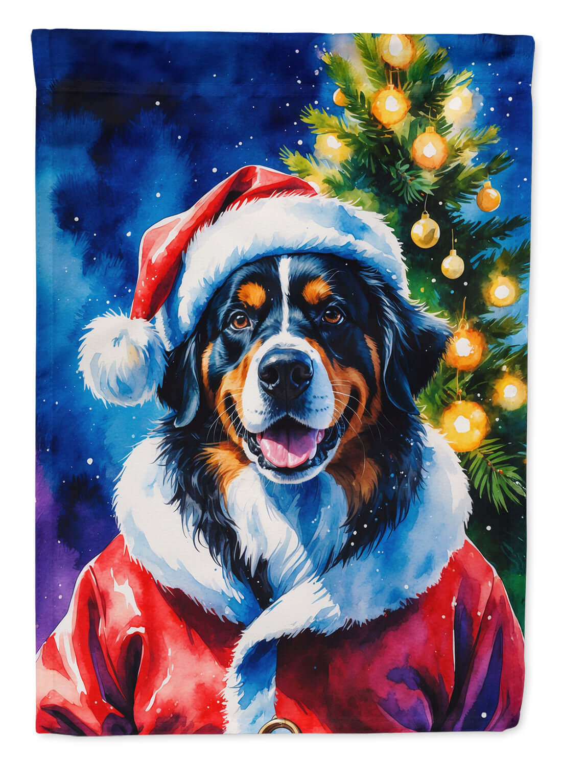 Bernese Mountain Dog Christmas Garden Flag Mailbox Decorative Yard Banner Outside Patio Artwork for Flower Beds, Garden Size, Multicolor