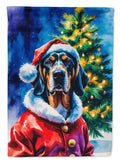 Bluetick Coonhound Christmas House Flag 28x40 Porch Sleeve Pole Decorative Outside Yard Banner Artwork Wall Hanging, Polyester