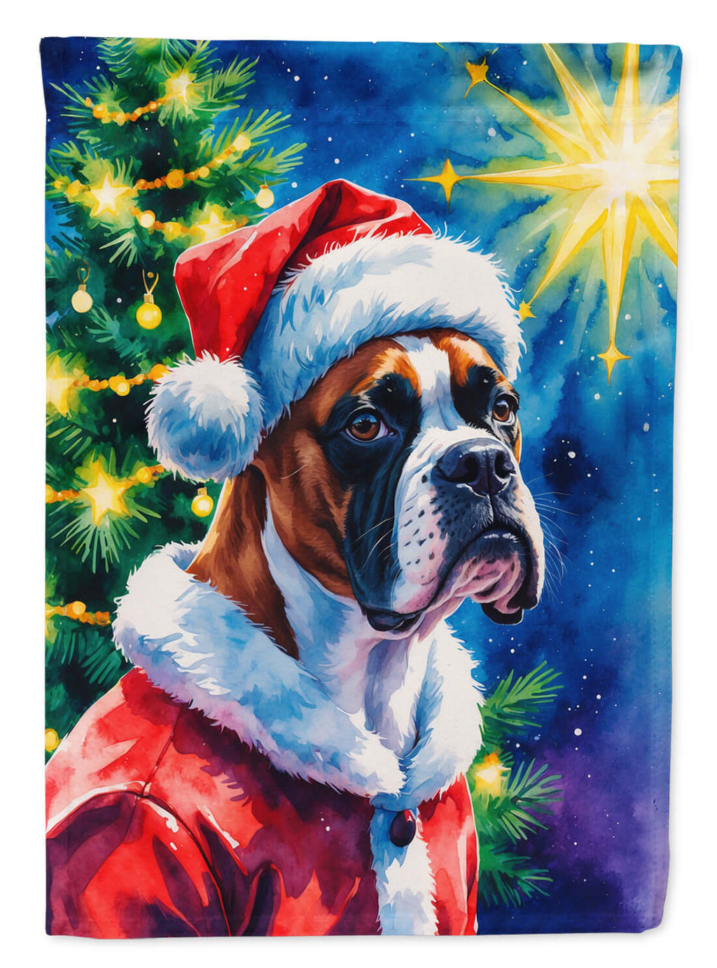 Boxer Christmas Garden Flag Mailbox Decorative Yard Banner Outside Patio Artwork for Flower Beds, Garden Size, Multicolor
