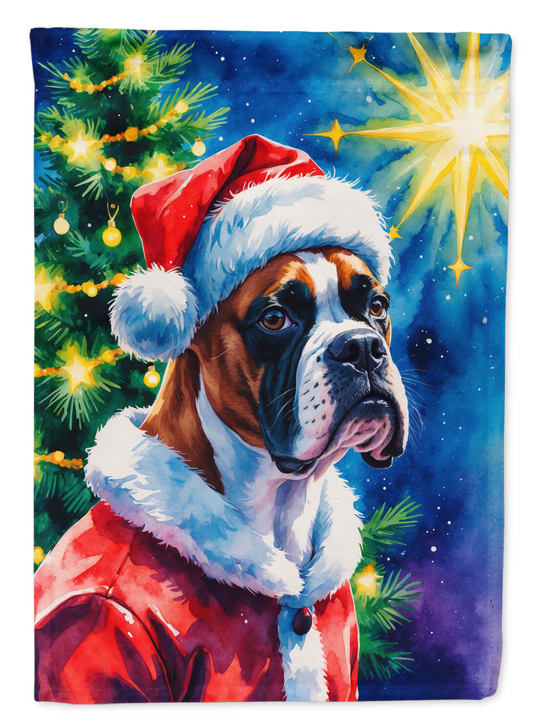 Boxer Christmas Garden Flag Mailbox Decorative Yard Banner Outside Patio Artwork for Flower Beds, Garden Size, Multicolor