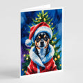 Black and Tan Chihuahua Christmas Greeting Cards Pack of 8 Blank Cards with Envelopes Whimsical A7 Size 5x7