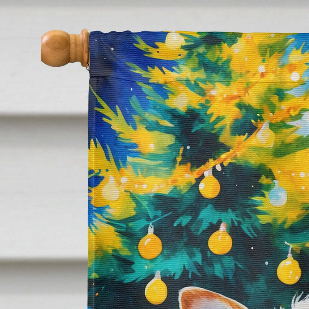 Chihuahua Christmas House Flag 28x40 Porch Sleeve Pole Decorative Outside Yard Banner Artwork Wall Hanging, Polyester