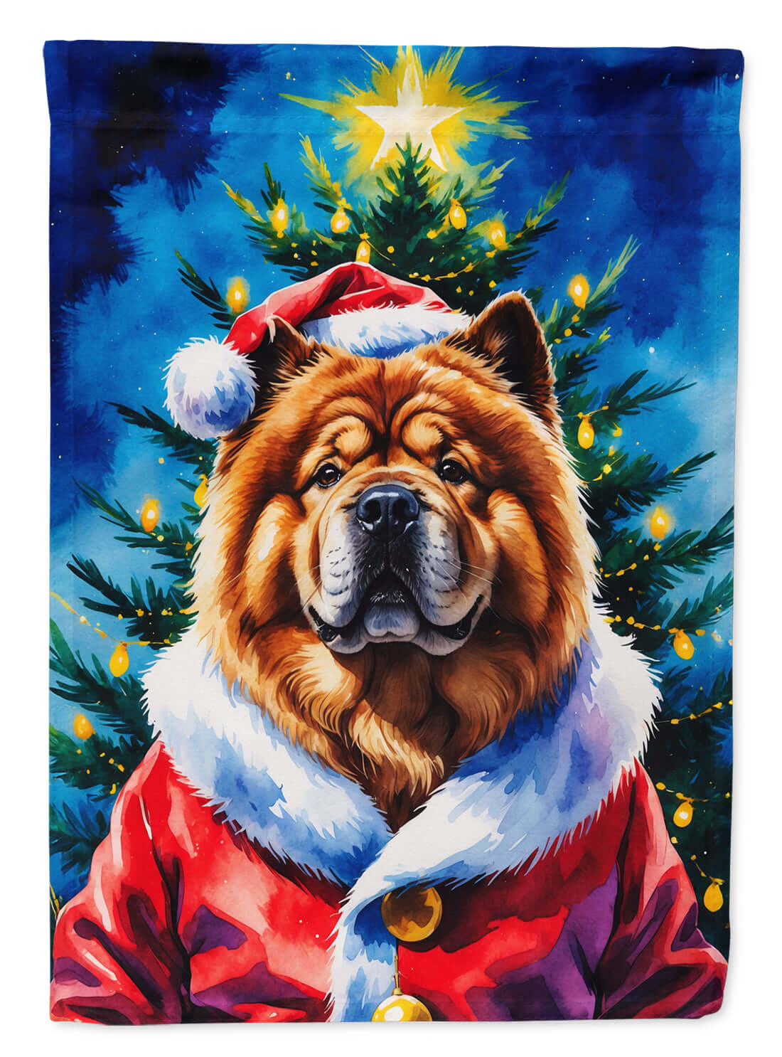 Chow Chow Christmas Garden Flag Mailbox Decorative Yard Banner Outside Patio Artwork for Flower Beds, Garden Size, Multicolor
