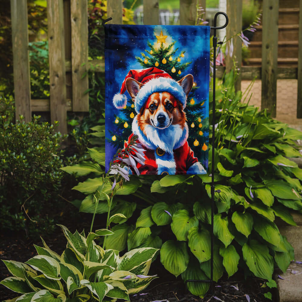 Corgi Christmas Garden Flag Mailbox Decorative Yard Banner Outside Patio Artwork for Flower Beds, Garden Size, Multicolor
