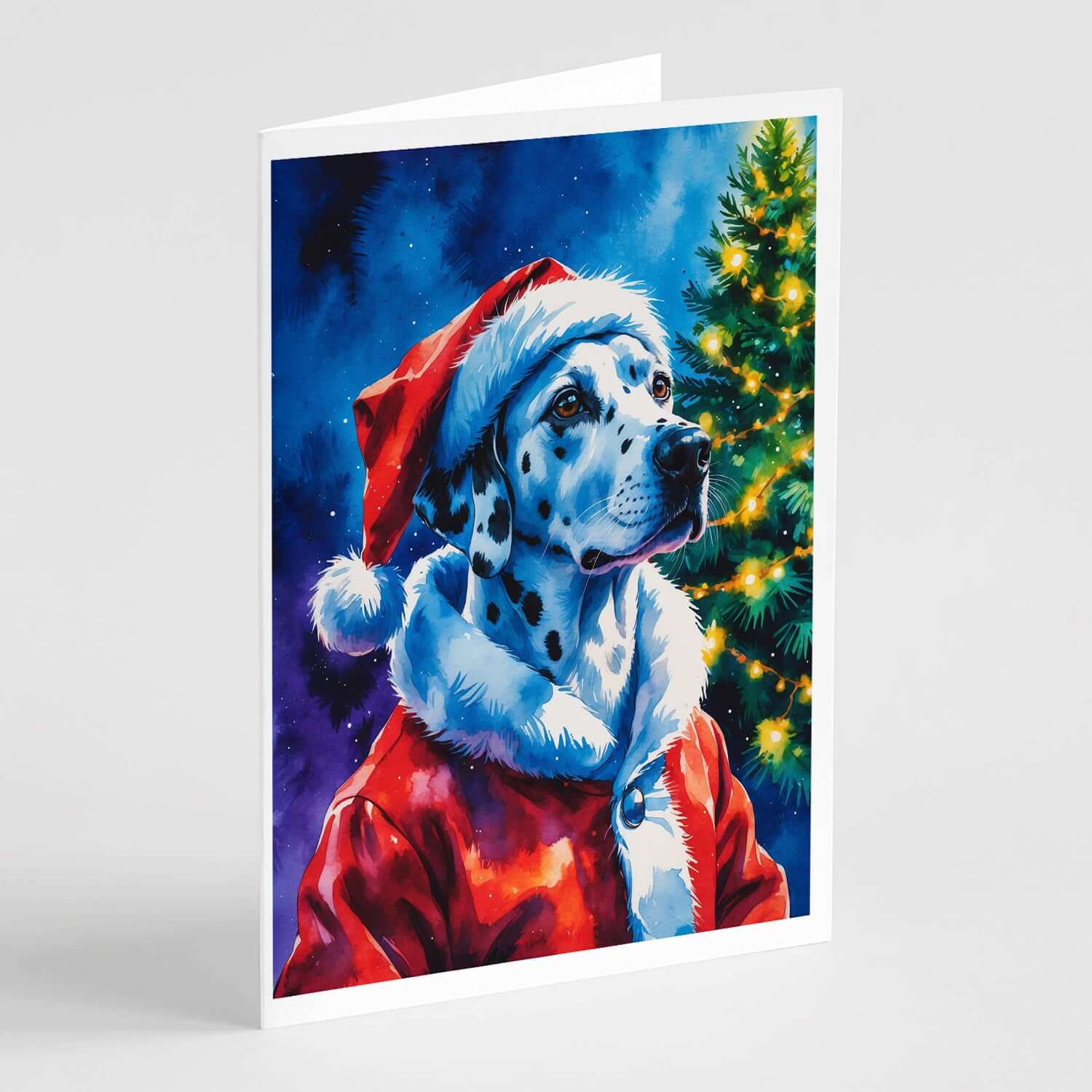Dalmatian Christmas Greeting Cards Pack of 8 Blank Cards with Envelopes Whimsical A7 Size 5x7
