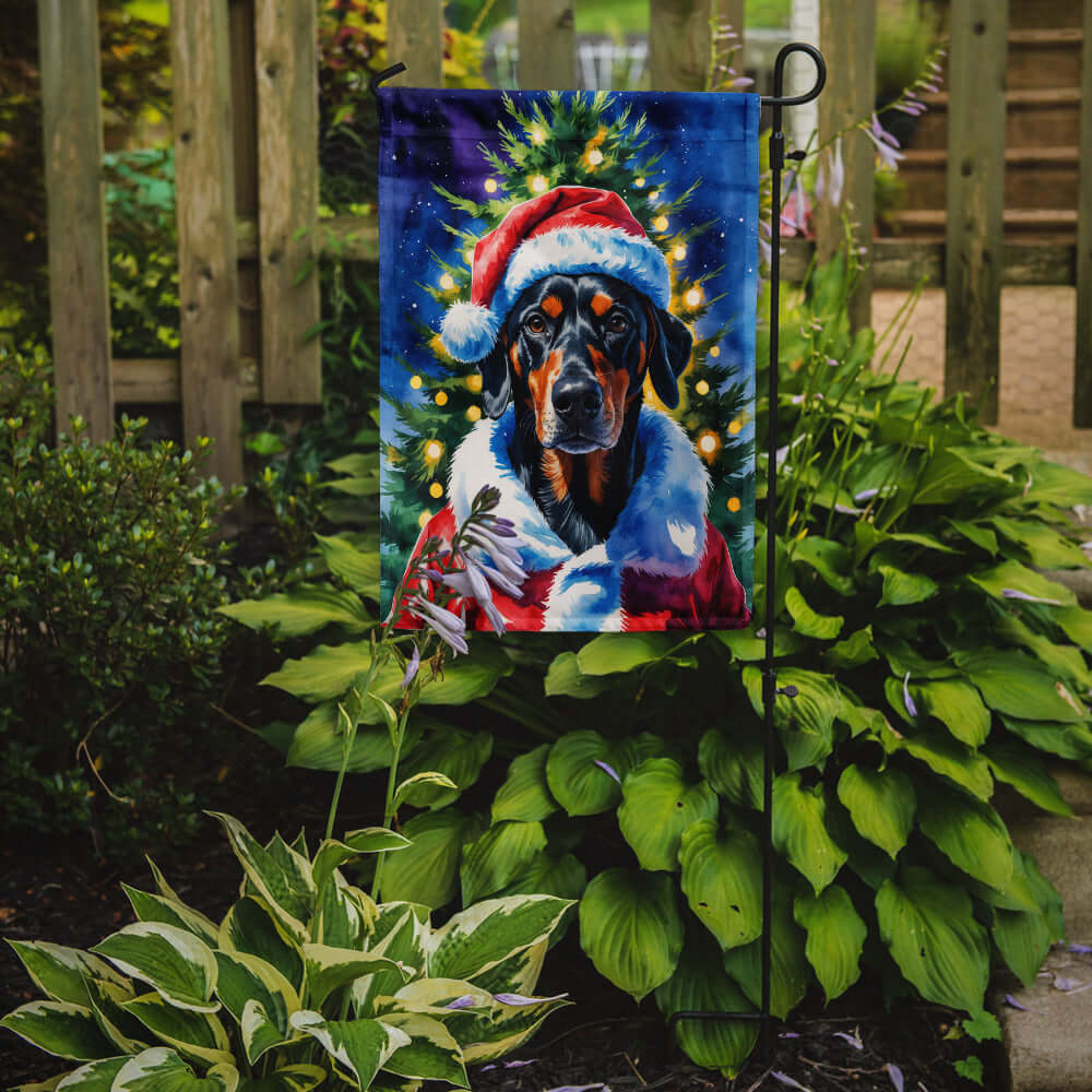Doberman Pinscher Christmas Garden Flag Mailbox Decorative Yard Banner Outside Patio Artwork for Flower Beds, Garden Size, Multicolor