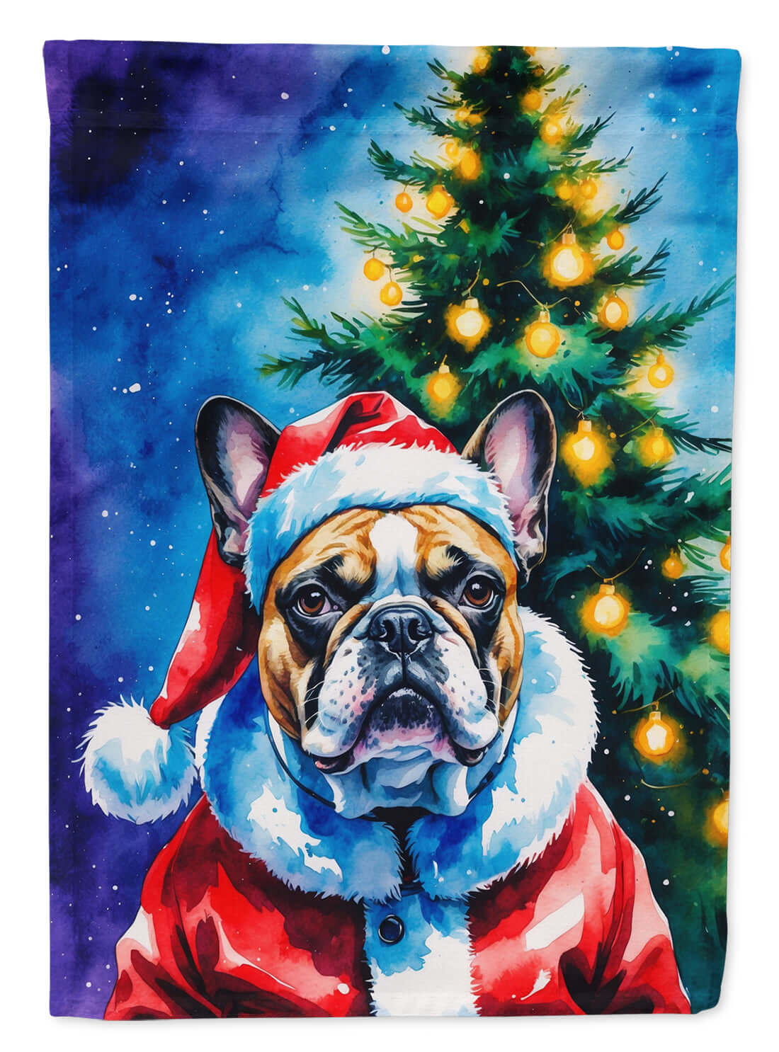 French Bulldog Christmas Garden Flag Mailbox Decorative Yard Banner Outside Patio Artwork for Flower Beds, Garden Size, Multicolor