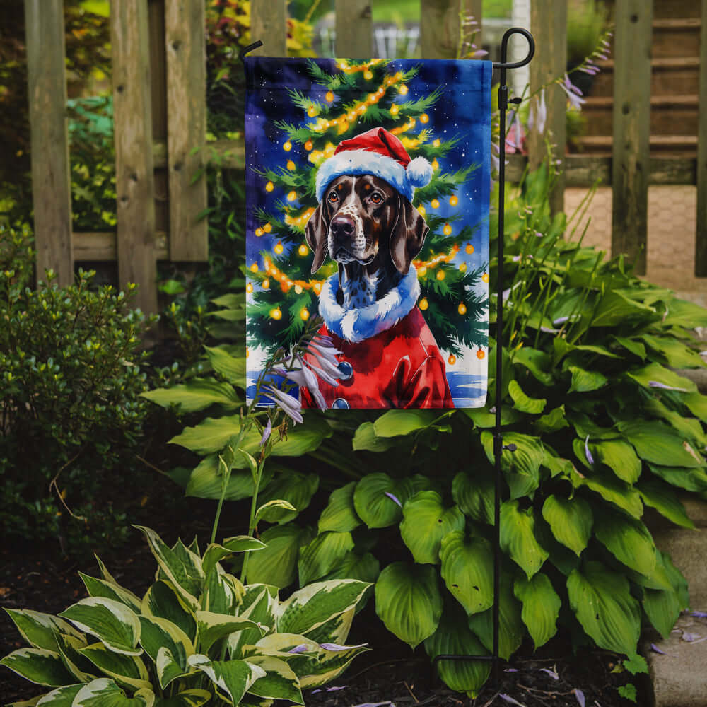 German Shorthaired Pointer Christmas Garden Flag Mailbox Decorative Yard Banner Outside Patio Artwork for Flower Beds, Garden Size, Multicolor