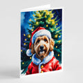 Goldendoodle Christmas Greeting Cards Pack of 8 Blank Cards with Envelopes Whimsical A7 Size 5x7