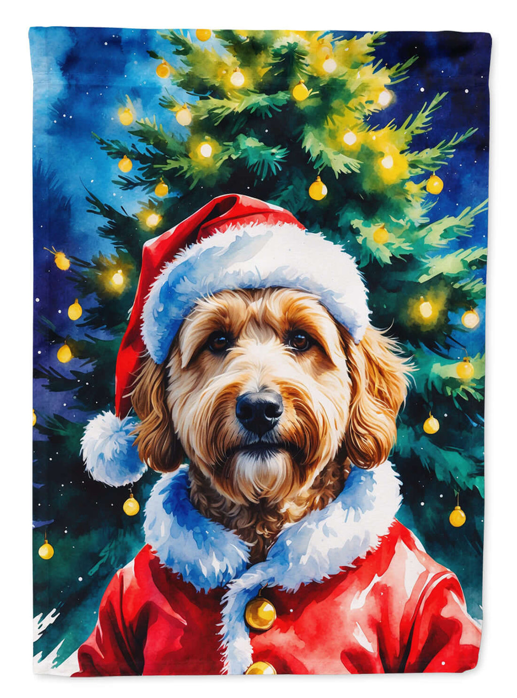 Goldendoodle Christmas Garden Flag Mailbox Decorative Yard Banner Outside Patio Artwork for Flower Beds, Garden Size, Multicolor