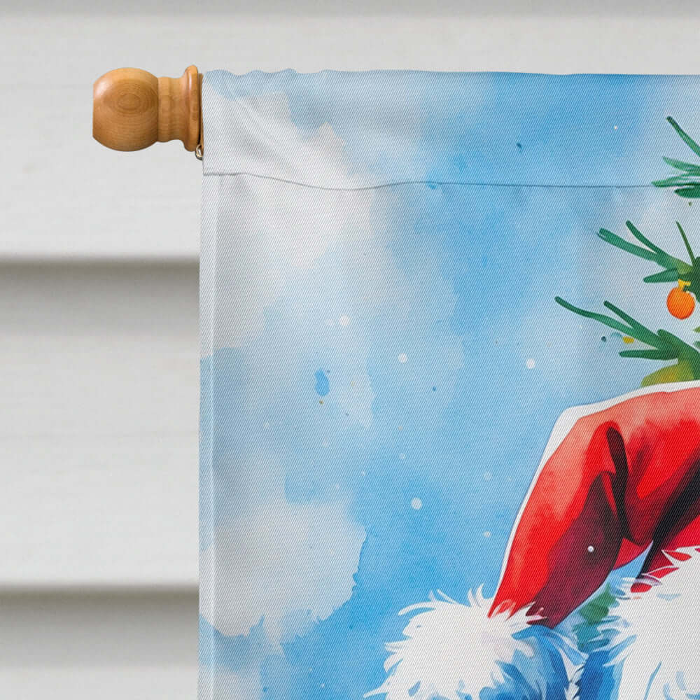Great Dane Christmas House Flag 28x40 Porch Sleeve Pole Decorative Outside Yard Banner Artwork Wall Hanging, Polyester
