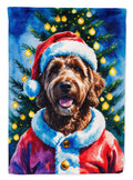 Chocolate Labradoodle Christmas Garden Flag Mailbox Decorative Yard Banner Outside Patio Artwork for Flower Beds, Garden Size, Multicolor