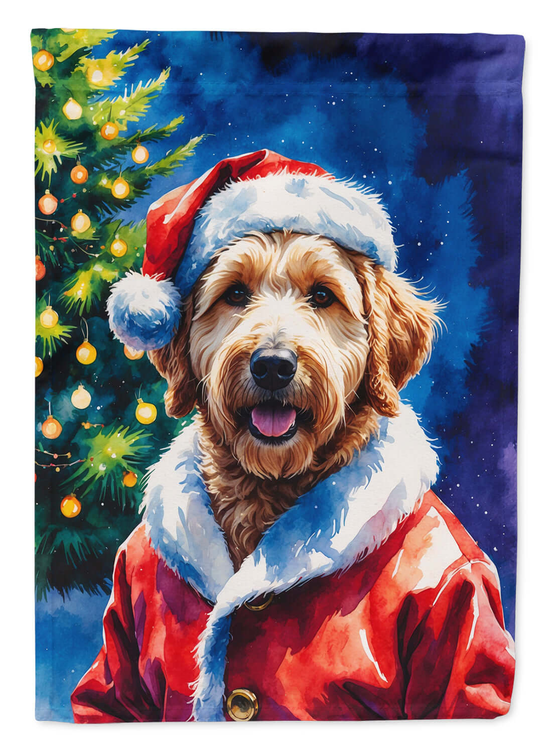 Labradoodle Christmas Garden Flag Mailbox Decorative Yard Banner Outside Patio Artwork for Flower Beds, Garden Size, Multicolor