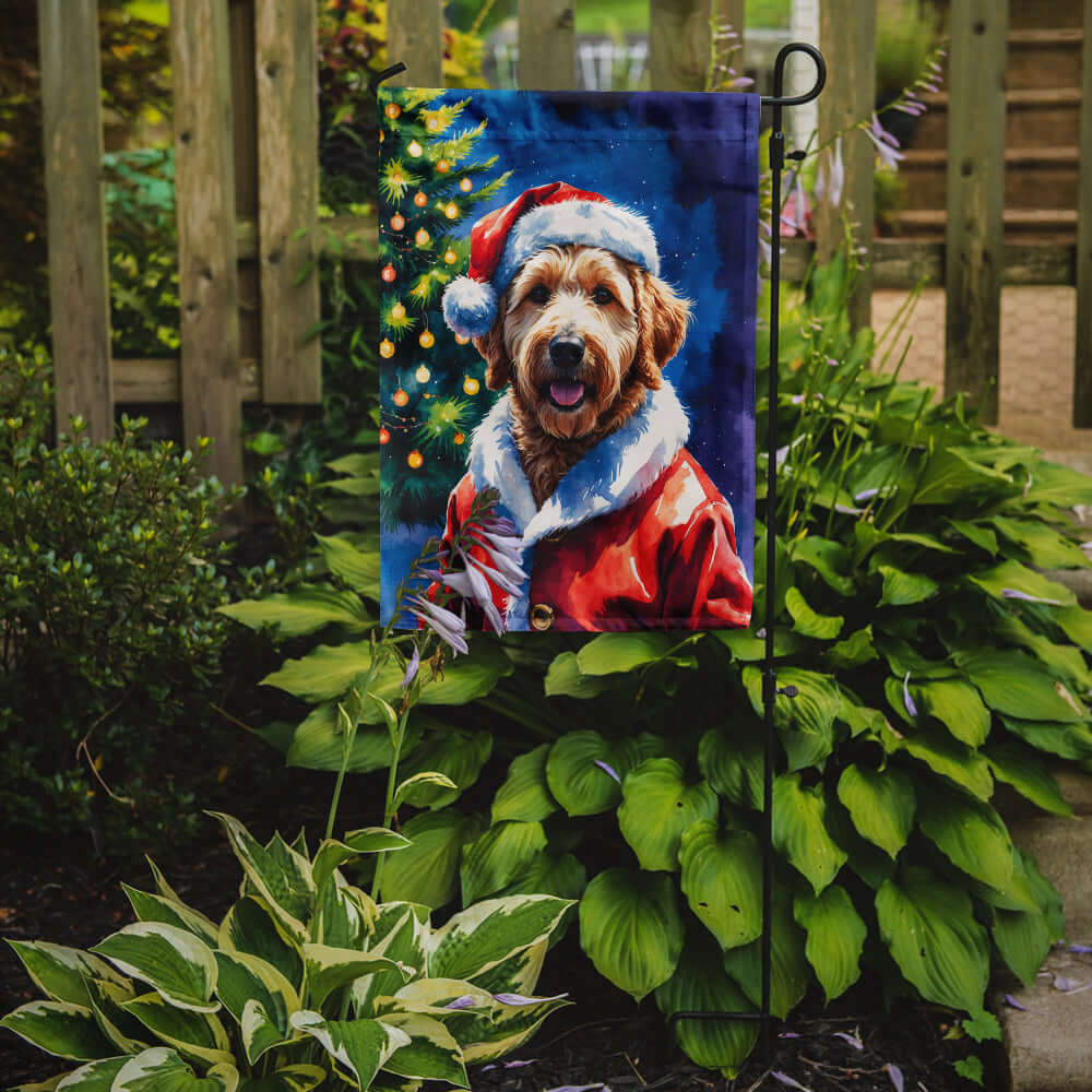 Labradoodle Christmas Garden Flag Mailbox Decorative Yard Banner Outside Patio Artwork for Flower Beds, Garden Size, Multicolor