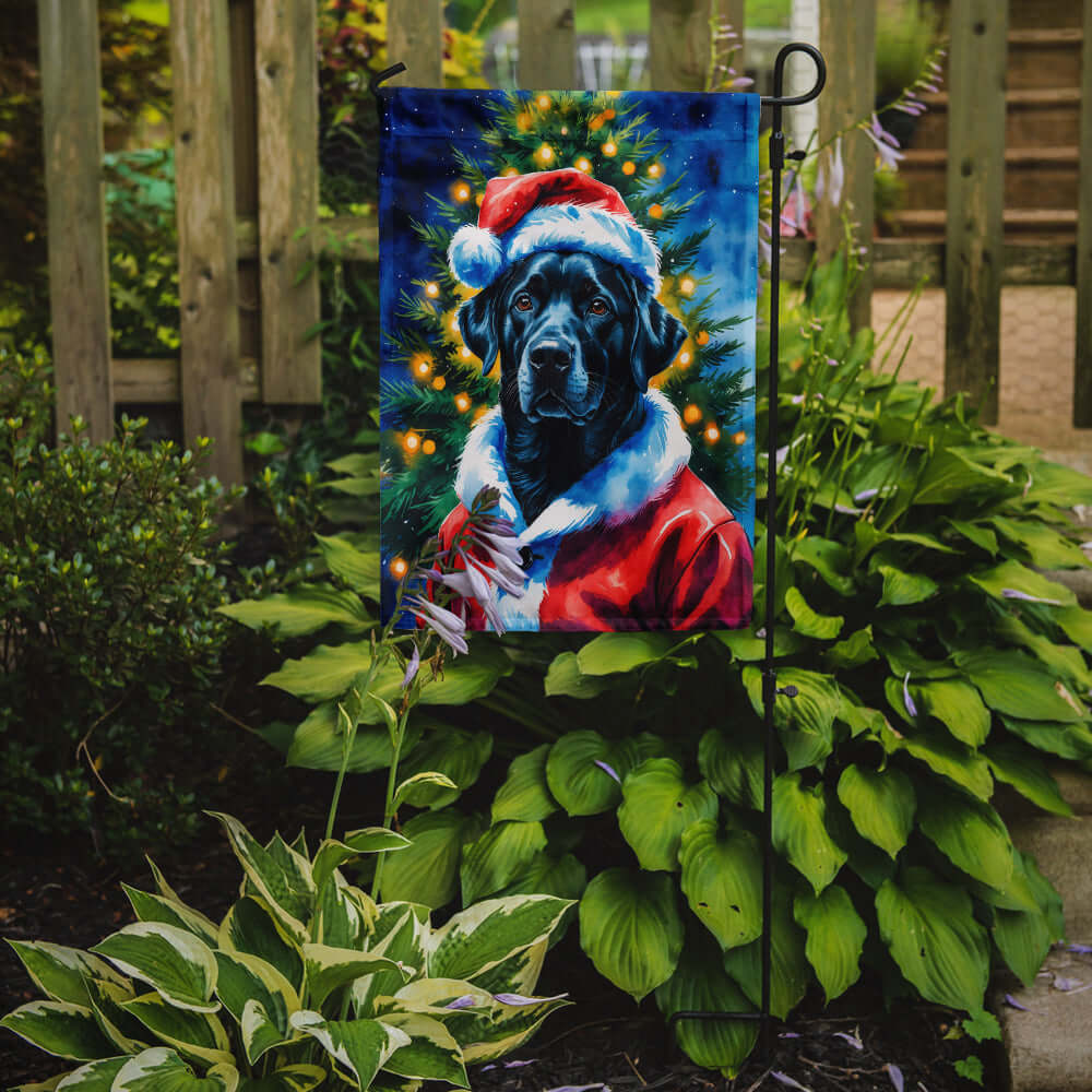 Black Labrador Retriever Christmas Garden Flag Mailbox Decorative Yard Banner Outside Patio Artwork for Flower Beds, Garden Size, Multicolor