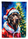 Chocolate Labrador Retriever Christmas Garden Flag Mailbox Decorative Yard Banner Outside Patio Artwork for Flower Beds, Garden Size, Multicolor