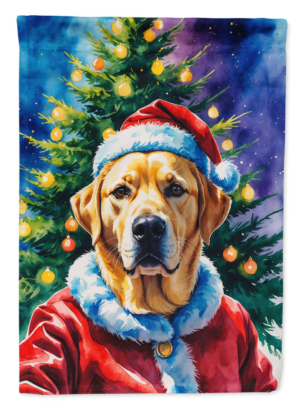 Yellow Labrador Retriever Christmas Garden Flag Mailbox Decorative Yard Banner Outside Patio Artwork for Flower Beds, Garden Size, Multicolor