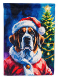 Saint Bernard Christmas Garden Flag Mailbox Decorative Yard Banner Outside Patio Artwork for Flower Beds, Garden Size, Multicolor