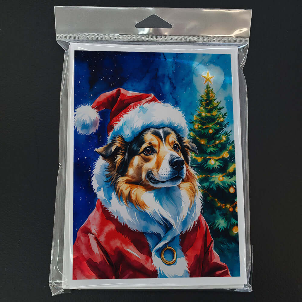 Sheltie Christmas Greeting Cards Pack of 8 Blank Cards with Envelopes Whimsical A7 Size 5x7