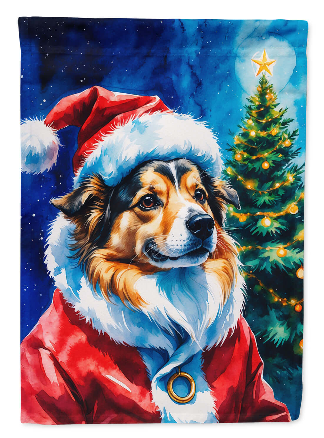 Sheltie Christmas Garden Flag Mailbox Decorative Yard Banner Outside Patio Artwork for Flower Beds, Garden Size, Multicolor