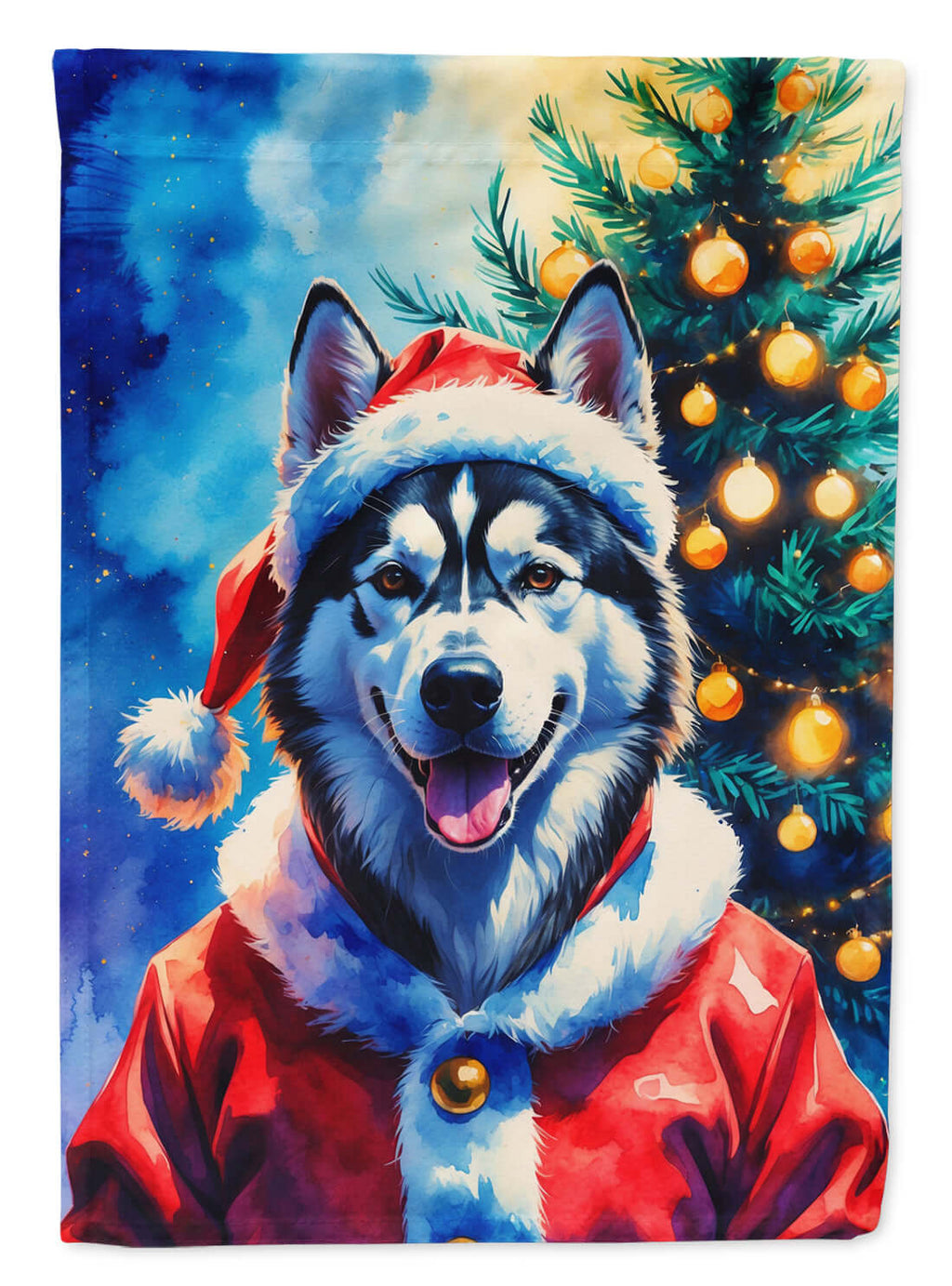 Siberian Husky Christmas Garden Flag Mailbox Decorative Yard Banner Outside Patio Artwork for Flower Beds, Garden Size, Multicolor