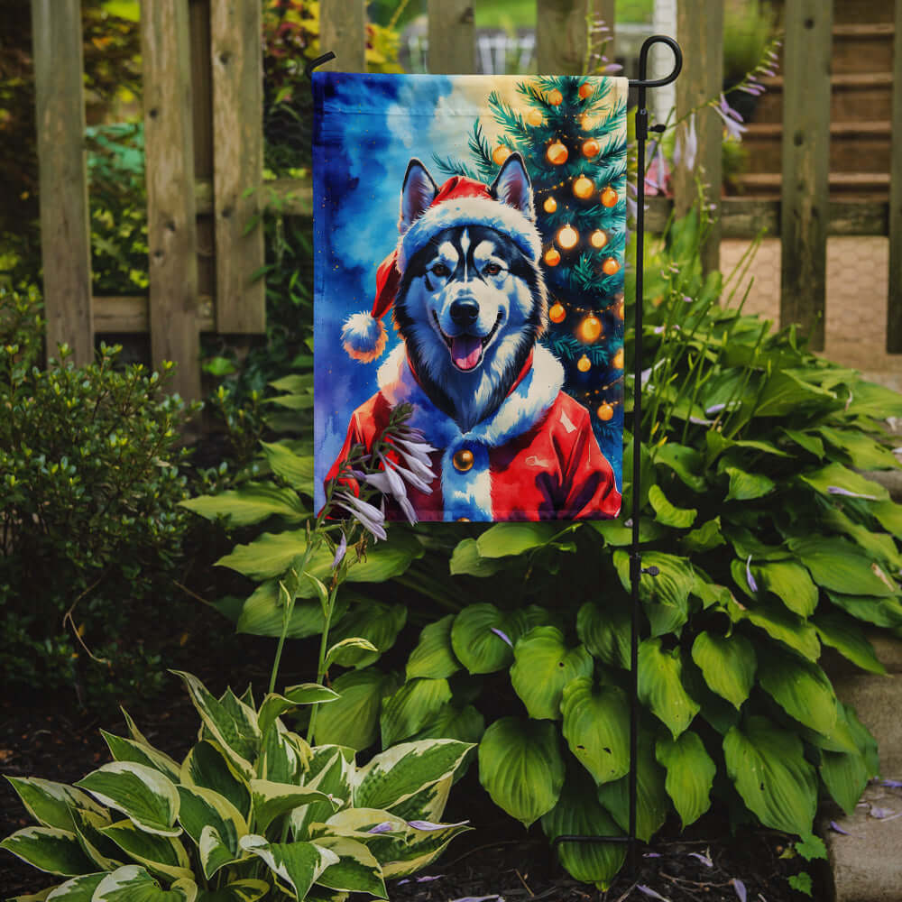 Siberian Husky Christmas Garden Flag Mailbox Decorative Yard Banner Outside Patio Artwork for Flower Beds, Garden Size, Multicolor