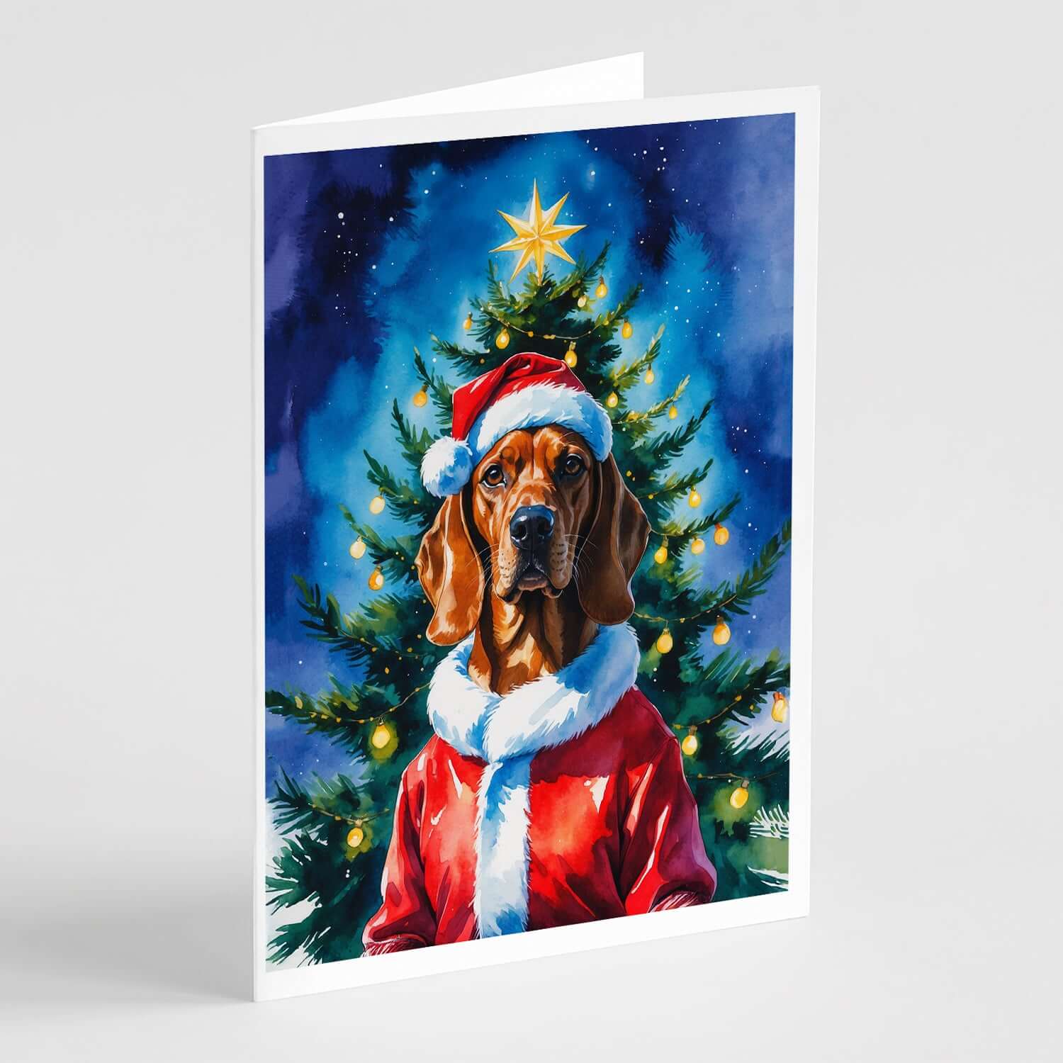 Vizsla Christmas Greeting Cards Pack of 8 Blank Cards with Envelopes Whimsical A7 Size 5x7