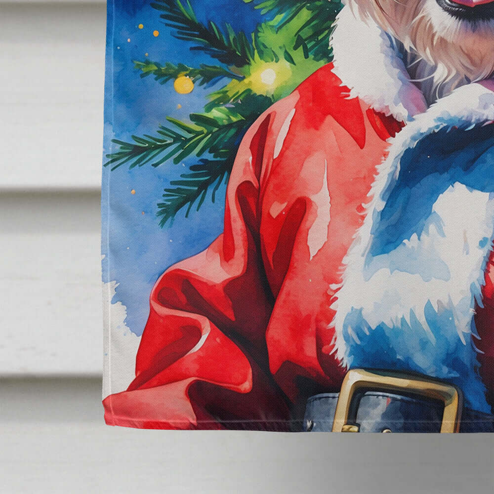 Westie Christmas House Flag 28x40 Porch Sleeve Pole Decorative Outside Yard Banner Artwork Wall Hanging, Polyester