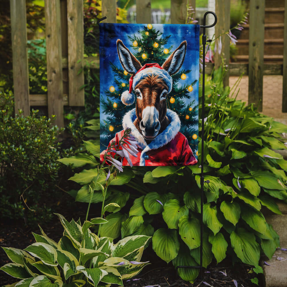 Donkey Christmas Garden Flag Mailbox Decorative Yard Banner Outside Patio Artwork for Flower Beds, Garden Size, Multicolor