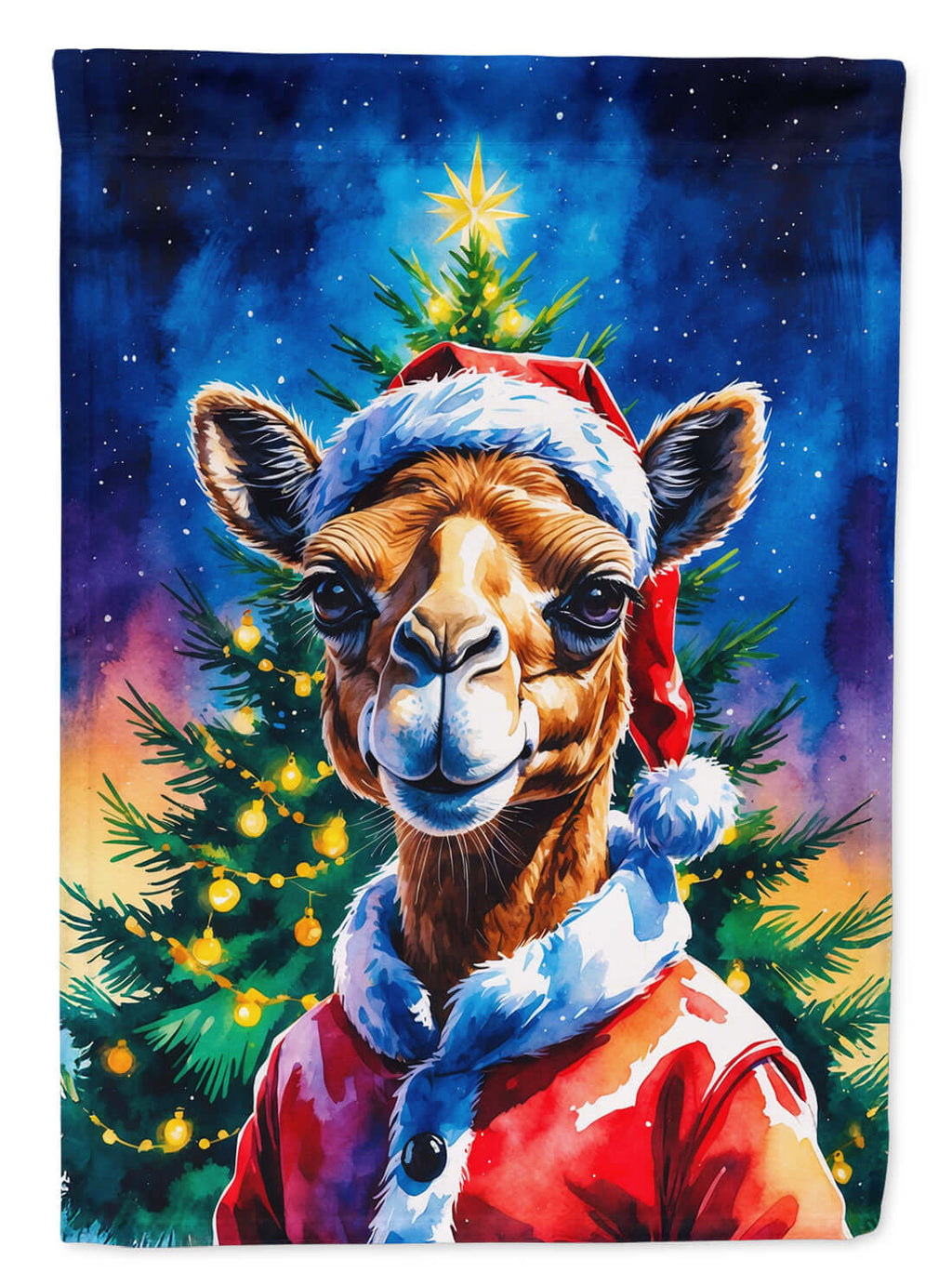 Camel Christmas Garden Flag Mailbox Decorative Yard Banner Outside Patio Artwork for Flower Beds, Garden Size, Multicolor