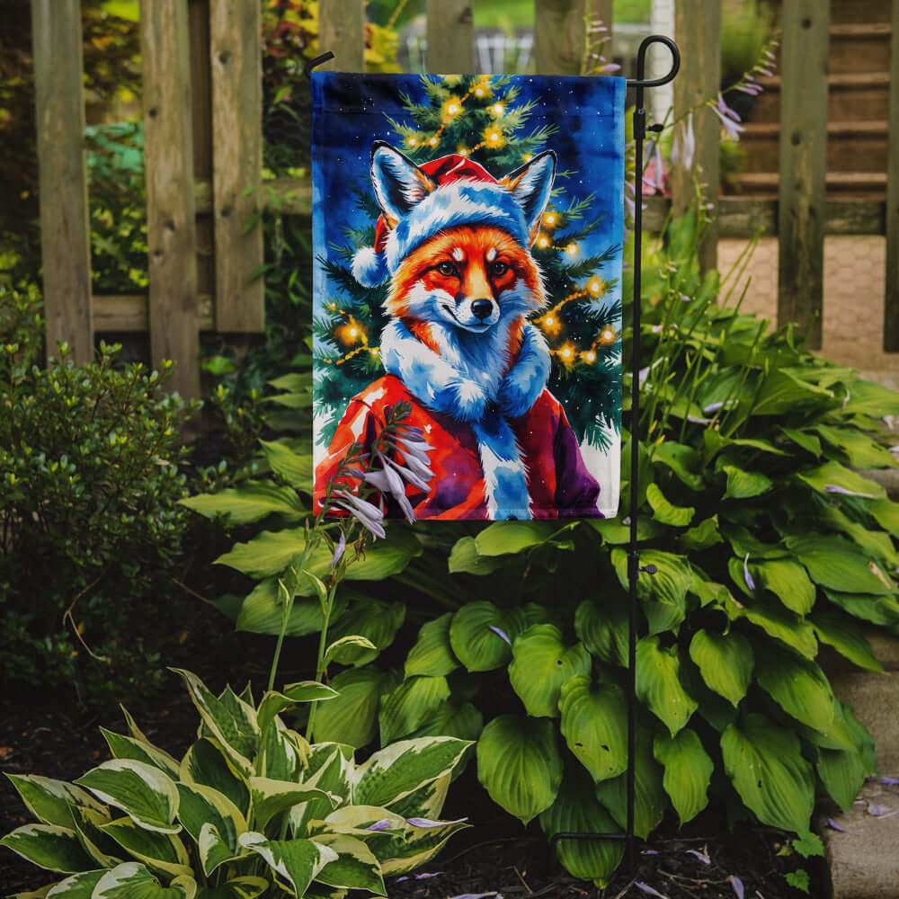Fox Christmas Garden Flag Mailbox Decorative Yard Banner Outside Patio Artwork for Flower Beds, Garden Size, Multicolor