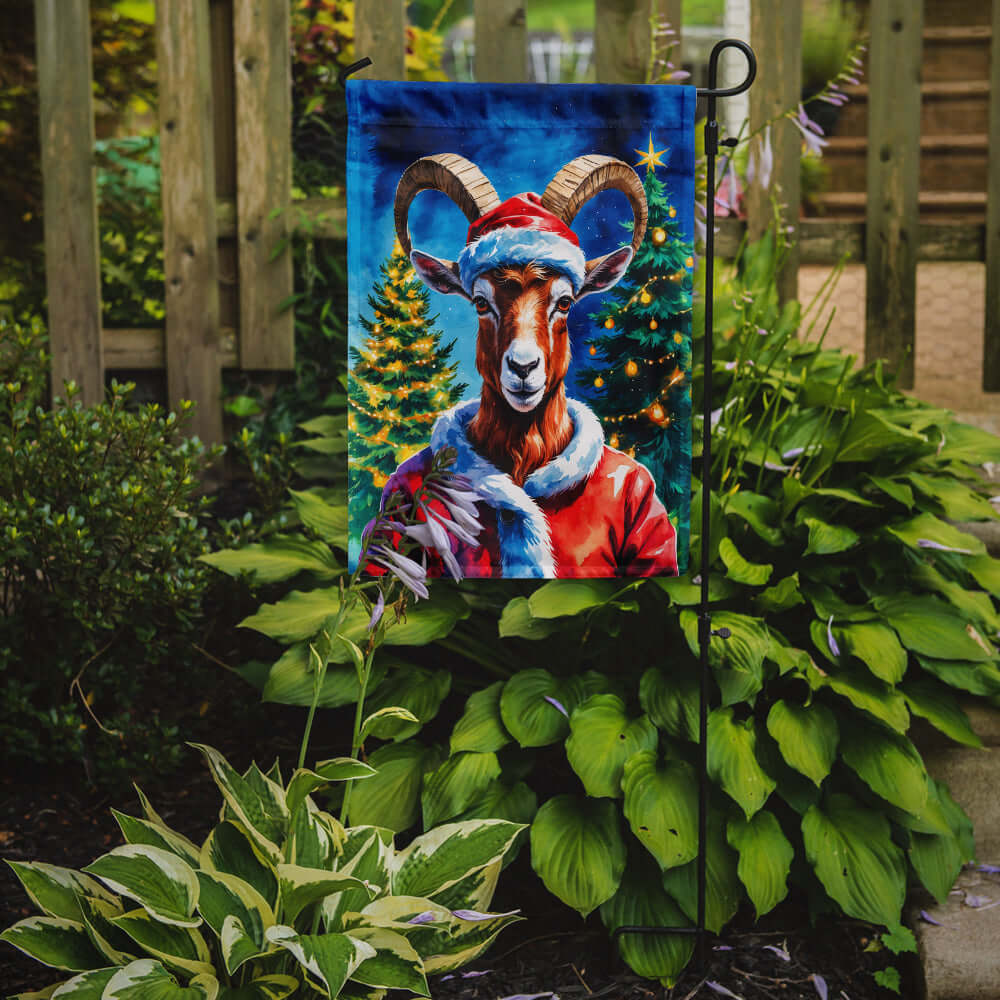 Goat Christmas Garden Flag Mailbox Decorative Yard Banner Outside Patio Artwork for Flower Beds, Garden Size, Multicolor