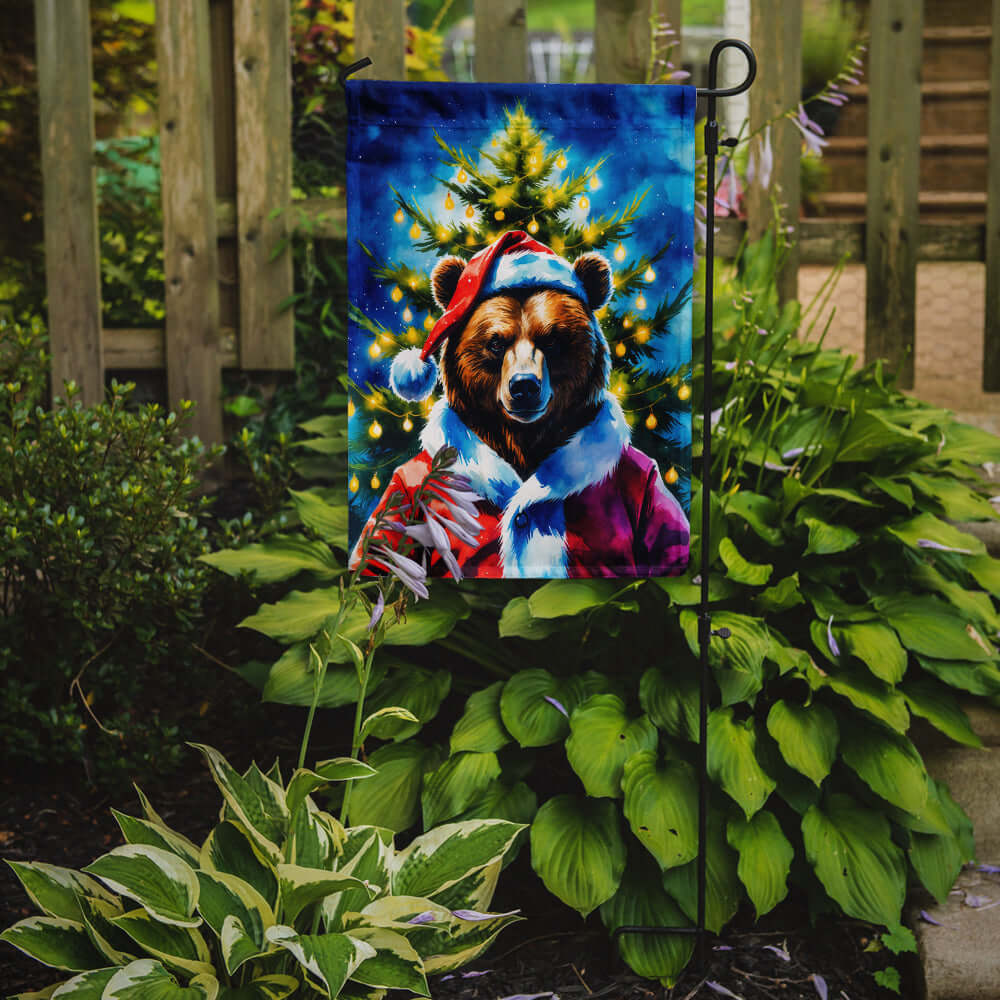 Bear Christmas Garden Flag Mailbox Decorative Yard Banner Outside Patio Artwork for Flower Beds, Garden Size, Multicolor