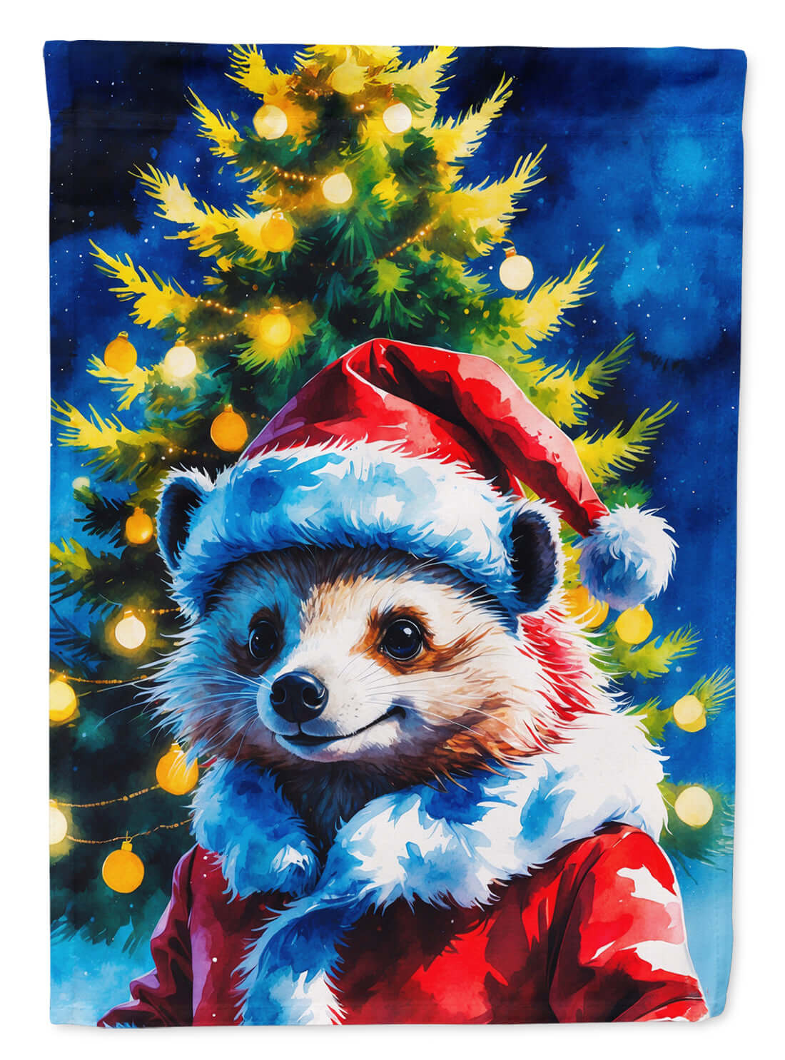 Hedgehog Christmas Garden Flag Mailbox Decorative Yard Banner Outside Patio Artwork for Flower Beds, Garden Size, Multicolor
