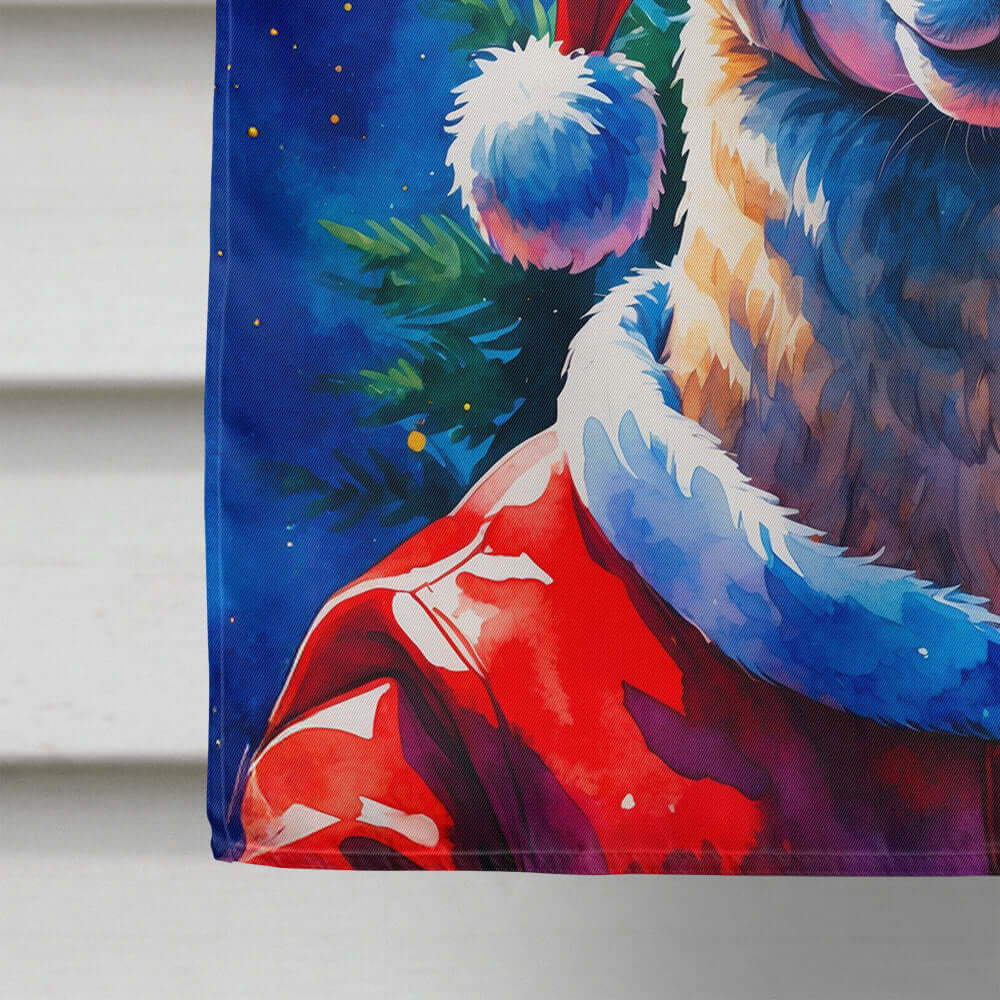 Llama Christmas House Flag 28x40 Porch Sleeve Pole Decorative Outside Yard Banner Artwork Wall Hanging, Polyester
