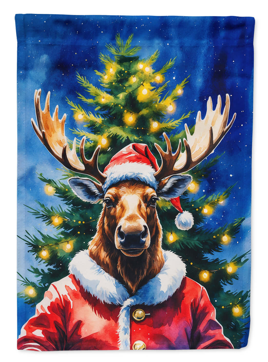 Moose Christmas Garden Flag Mailbox Decorative Yard Banner Outside Patio Artwork for Flower Beds, Garden Size, Multicolor