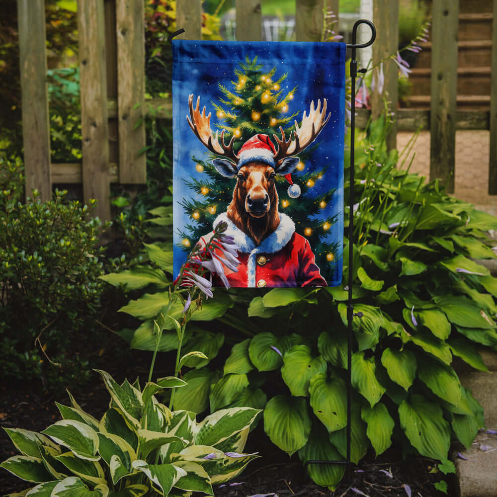 Moose Christmas Garden Flag Mailbox Decorative Yard Banner Outside Patio Artwork for Flower Beds, Garden Size, Multicolor