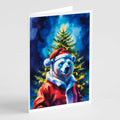 Polar Bear Christmas Greeting Cards Pack of 8 Blank Cards with Envelopes Whimsical A7 Size 5x7