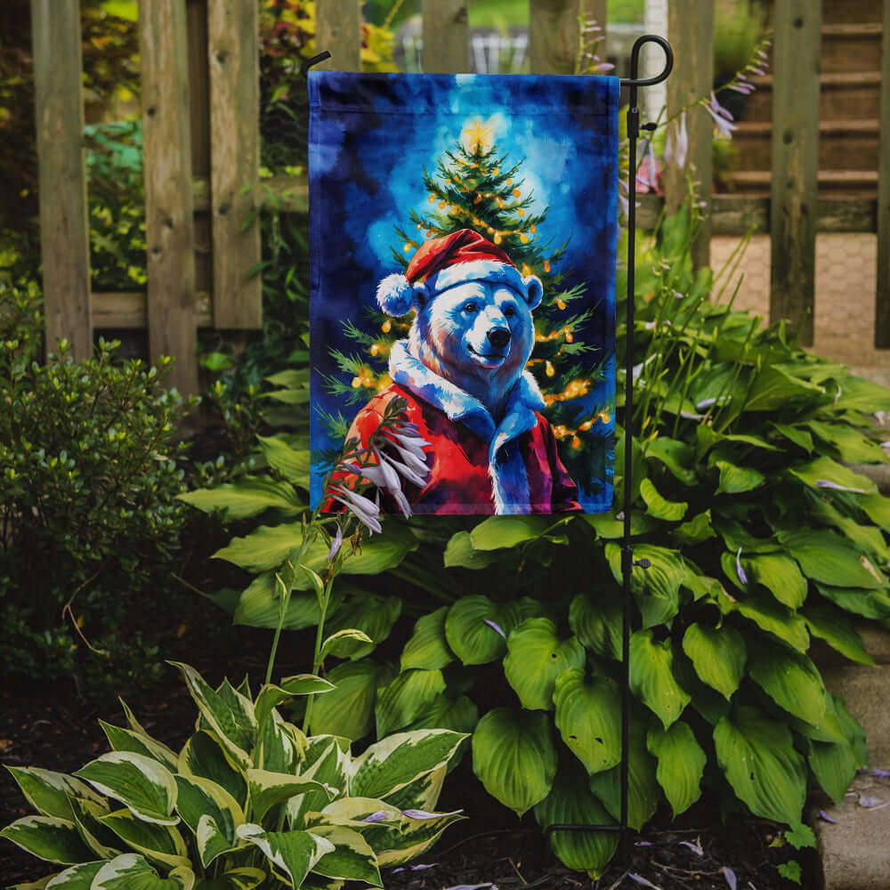 Polar Bear Christmas Garden Flag Mailbox Decorative Yard Banner Outside Patio Artwork for Flower Beds, Garden Size, Multicolor