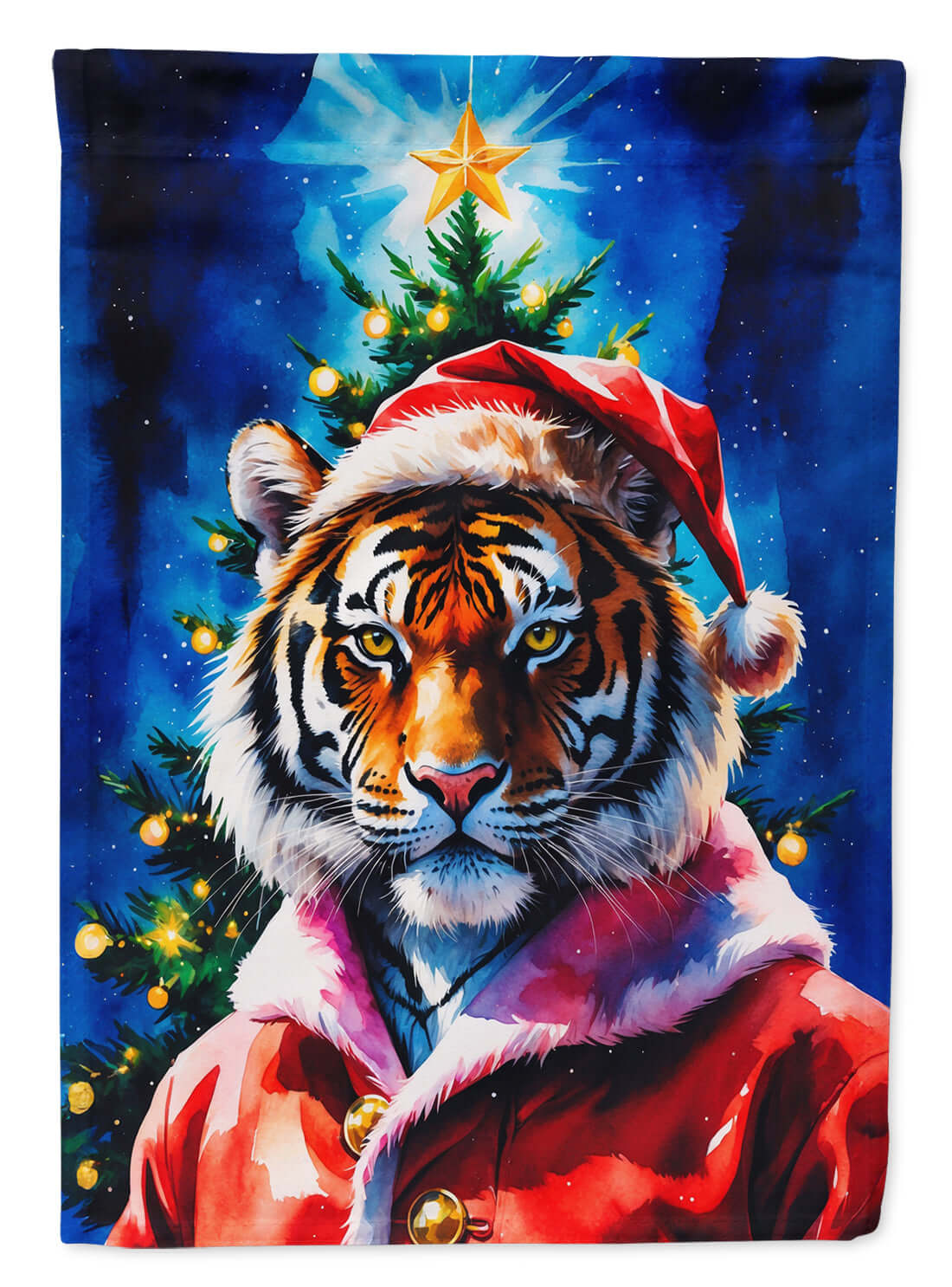 Tiger Christmas Garden Flag Mailbox Decorative Yard Banner Outside Patio Artwork for Flower Beds, Garden Size, Multicolor