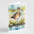 Short-billed Dowitcher Bird Greeting Cards Pack of 8 Blank Cards with Envelopes Whimsical A7 Size 5x7