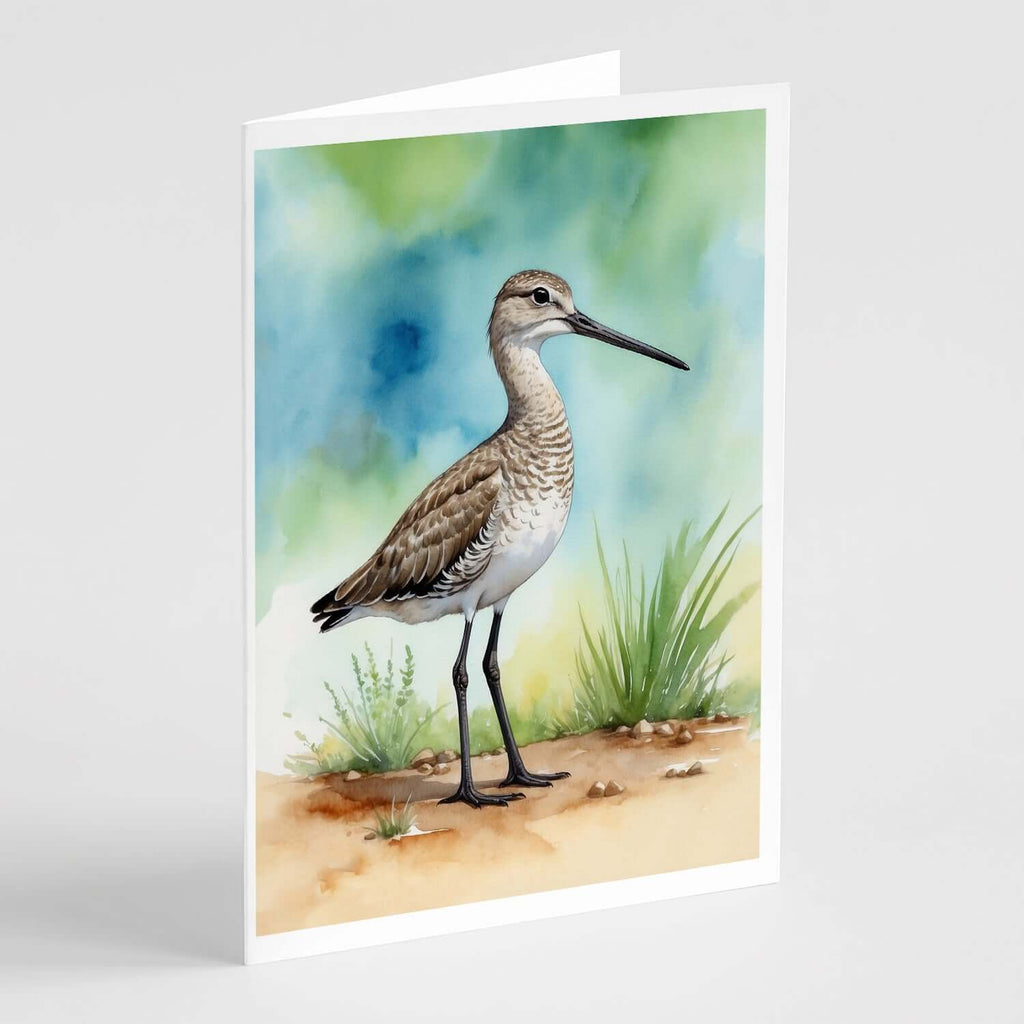 Western Willet Bird Greeting Cards Pack of 8 Blank Cards with Envelopes Whimsical A7 Size 5x7