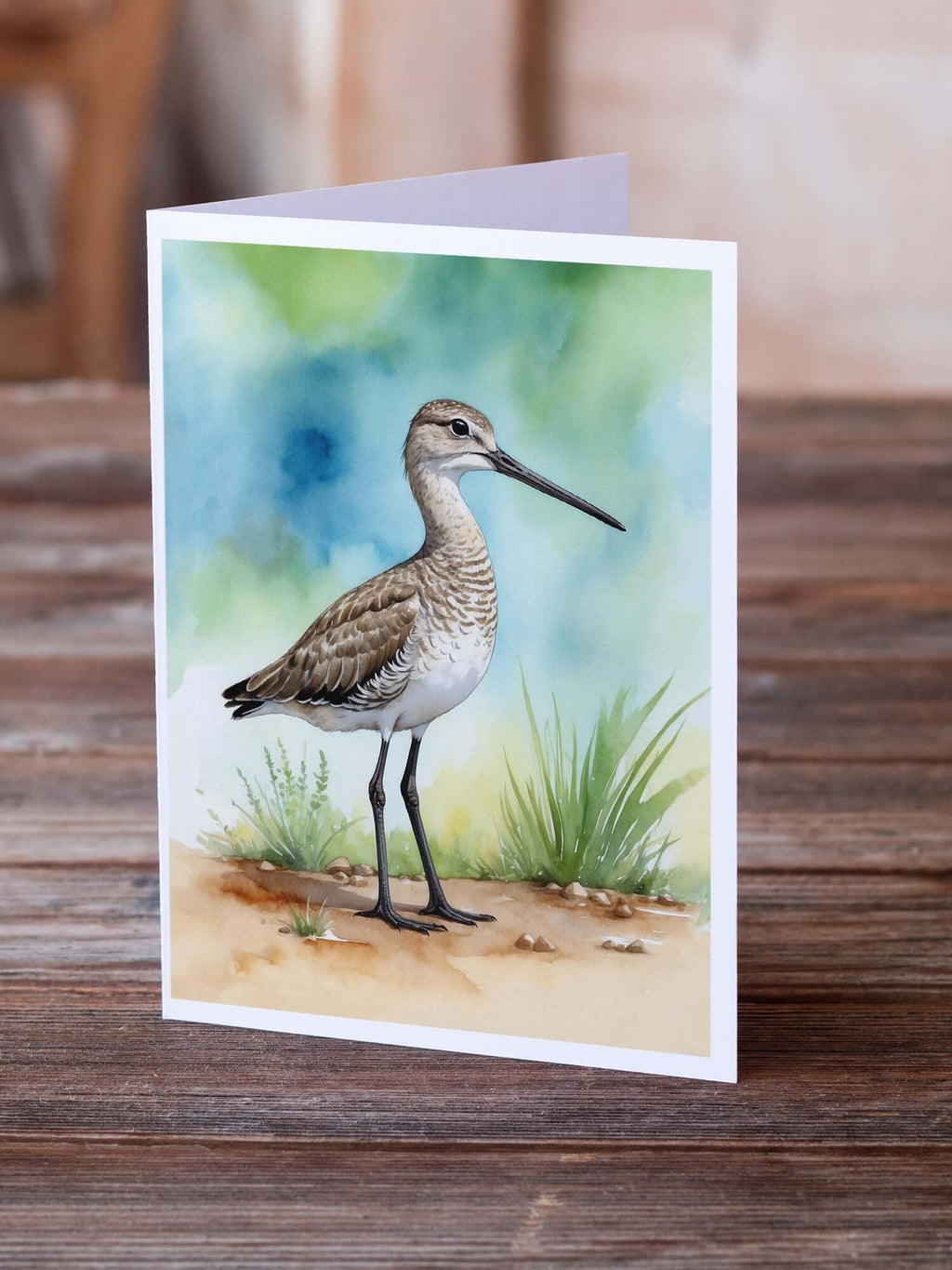 Western Willet Bird Greeting Cards Pack of 8 Blank Cards with Envelopes Whimsical A7 Size 5x7