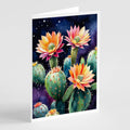 Queen of the Night Cactus Greeting Cards Pack of 8 Blank Cards with Envelopes Whimsical A7 Size 5x7