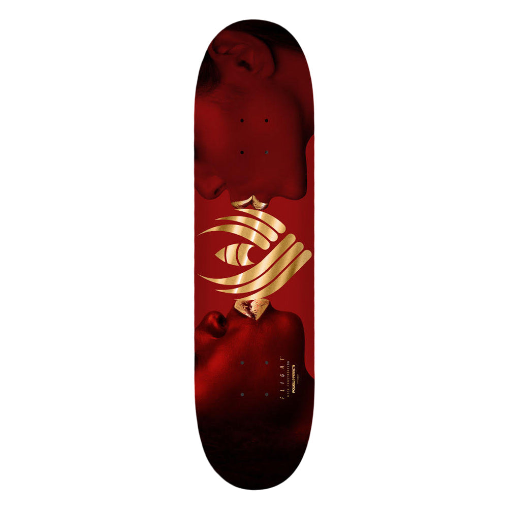 Powell Peralta Kiss Flight Skateboard Deck - 8.75″ Burgundy/Gold Foil